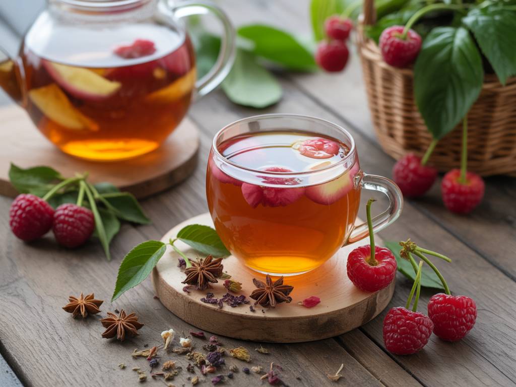 Infusion queue de cerise bienfait une tisane diurétique au goût doux et fruité
